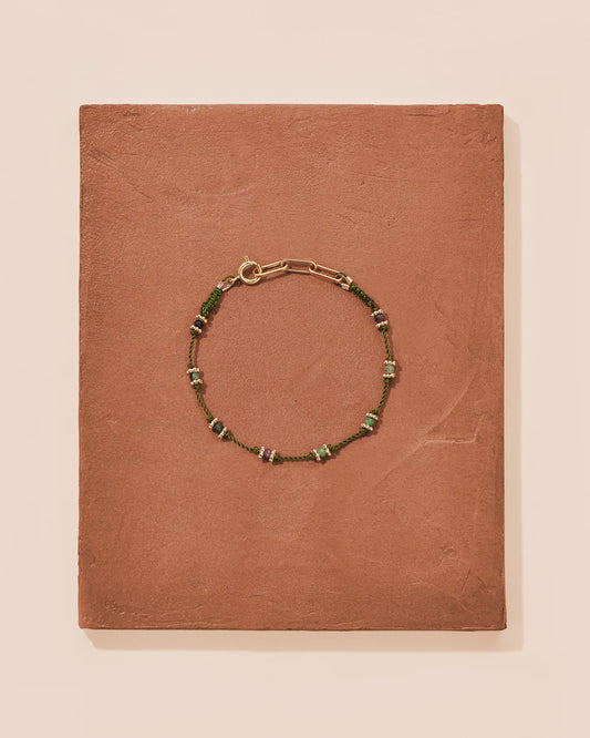 Bracelet Lotus Fil Vert Zoïsite - Tityaravy