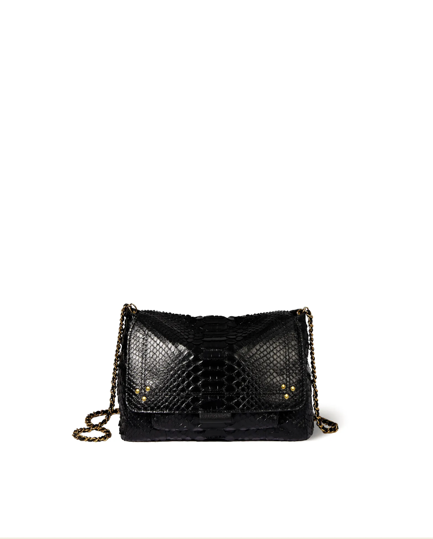 Lulu M Python Shoulder Bag Black Jerome Dreyfuss – nousleslibellules
