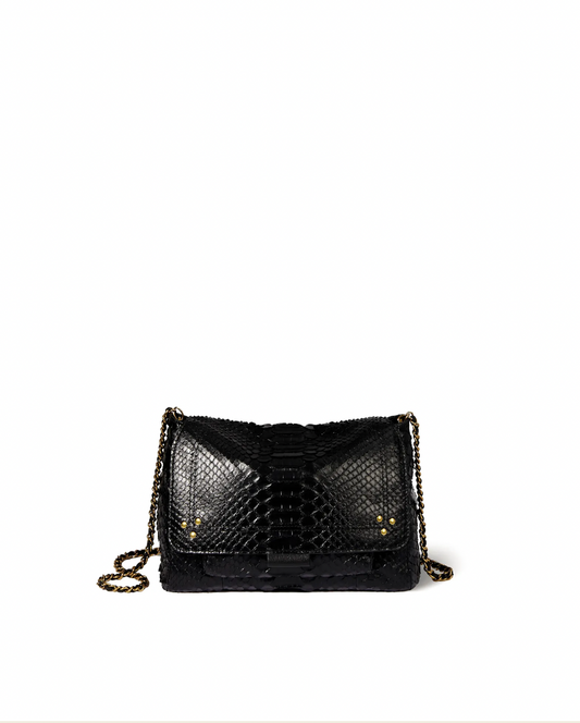 Sac bandoulière Lulu M Python Noir - Jerome Dreyfuss