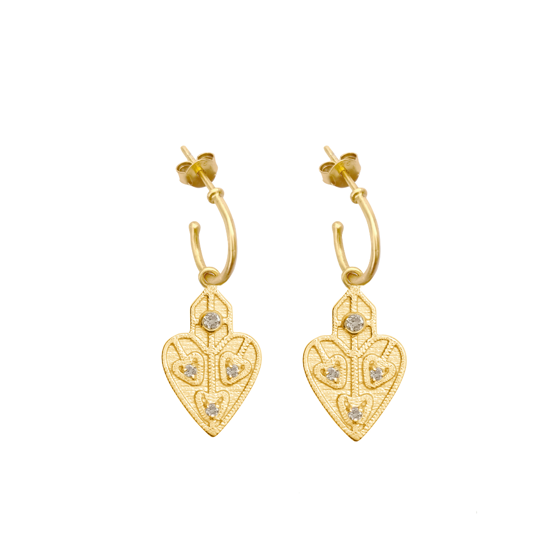 Boucles d'oreilles Anahata Topaze Blanche - Dorothée Sausset