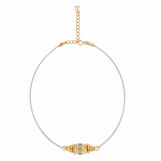 Choker Rakhi 2 Labradorite Lilac - Dorothée Sausset