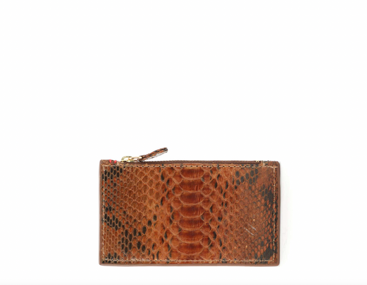 Héléna Python Mocha card holder