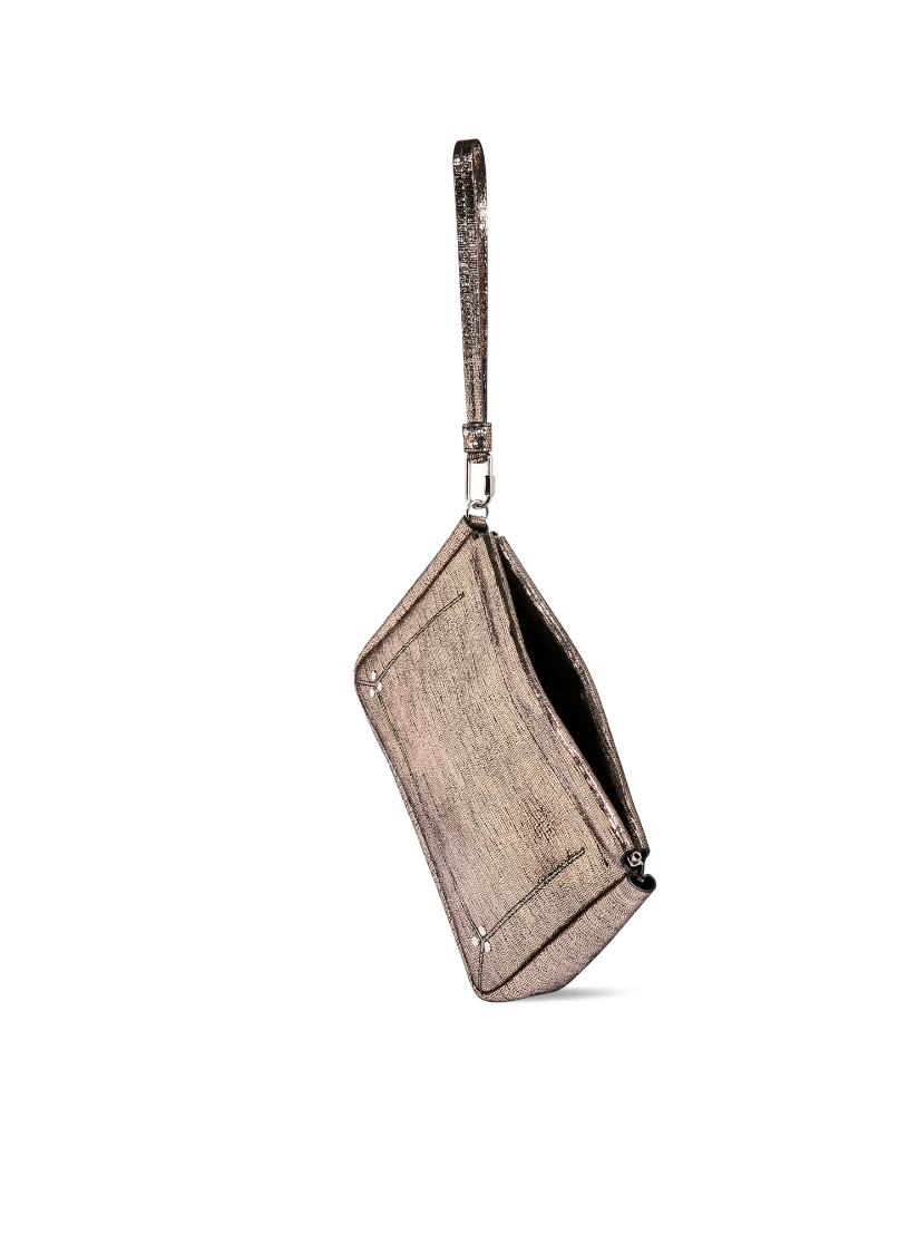 Clutch Clap L lamé champagne - Jerome Dreyfuss