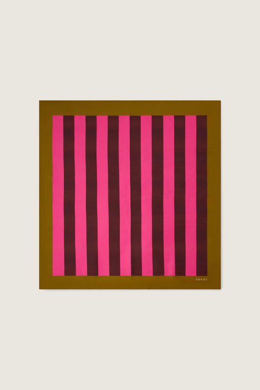 Foulard Carré rose kaki - Soeur