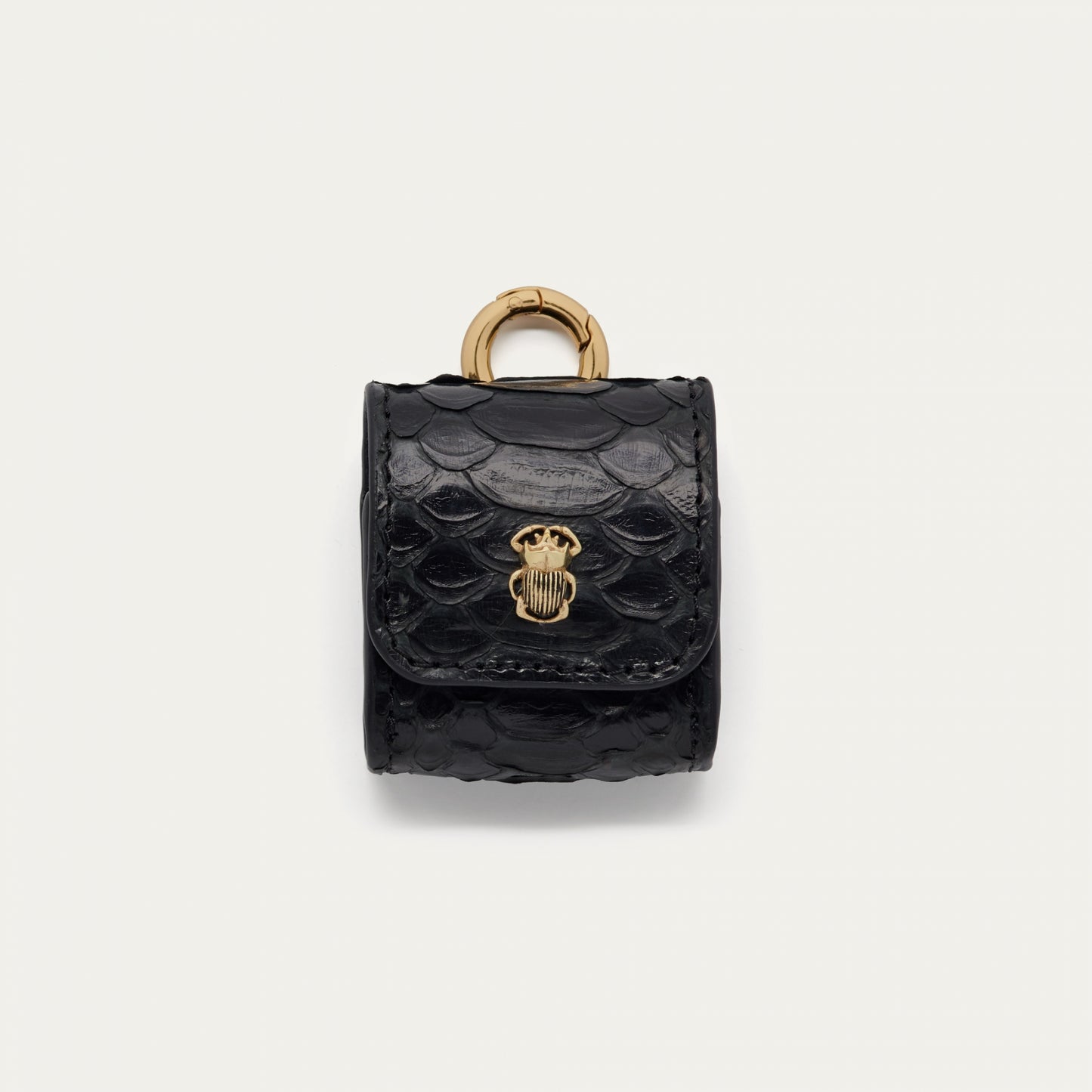 Etui Airpods Jamie Python Noir/Or - Claris Virot