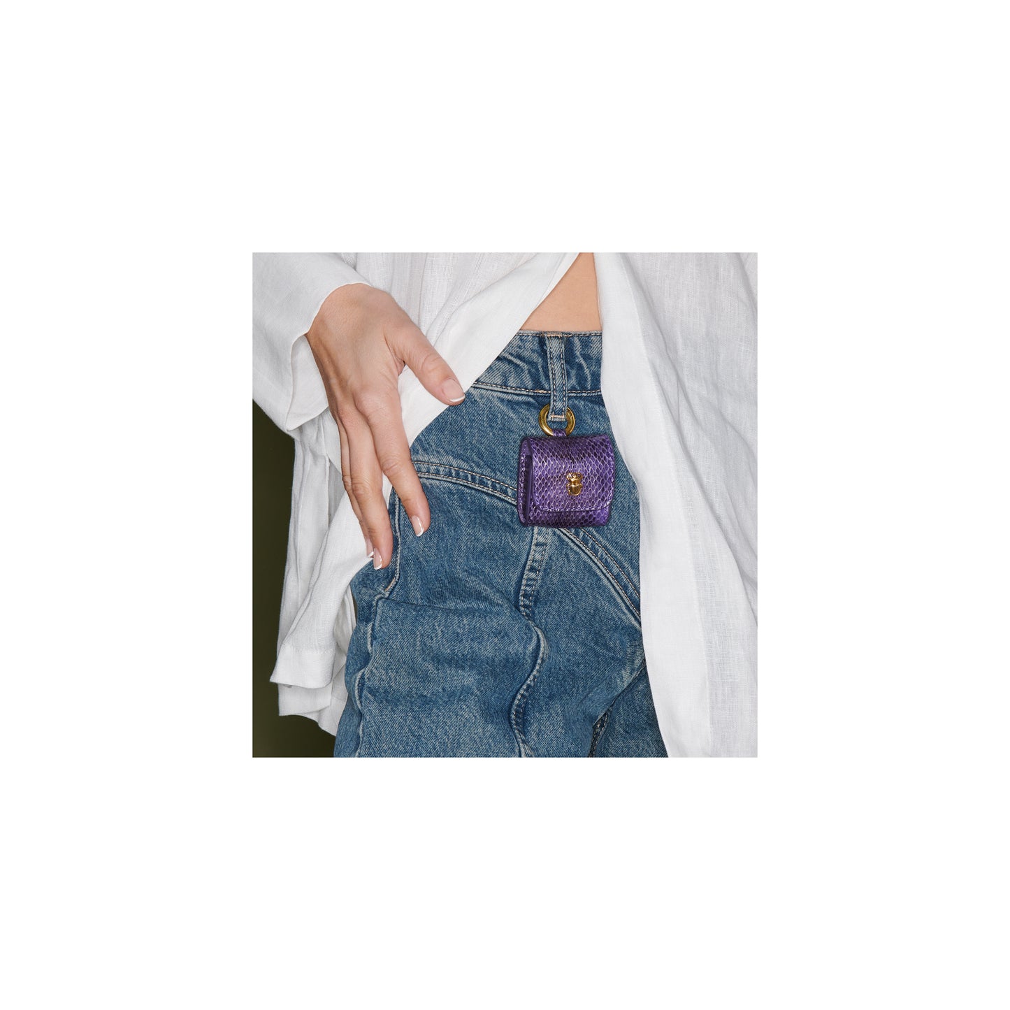 Etui Airpods Jamie Serpent d'eau Violet - Claris Virot