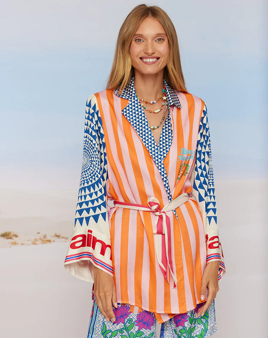 Veste ceinturée Isabella Kimono Rangoli - ME369