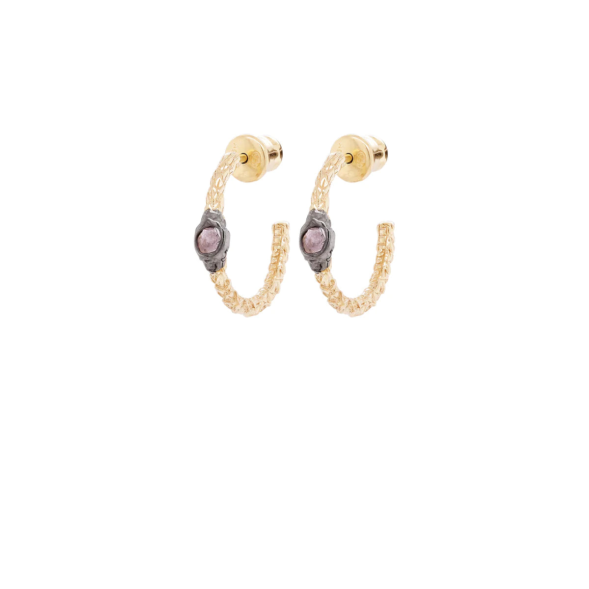 Créoles Bicolores Gold et Diamants - Marie Laure Chamorel