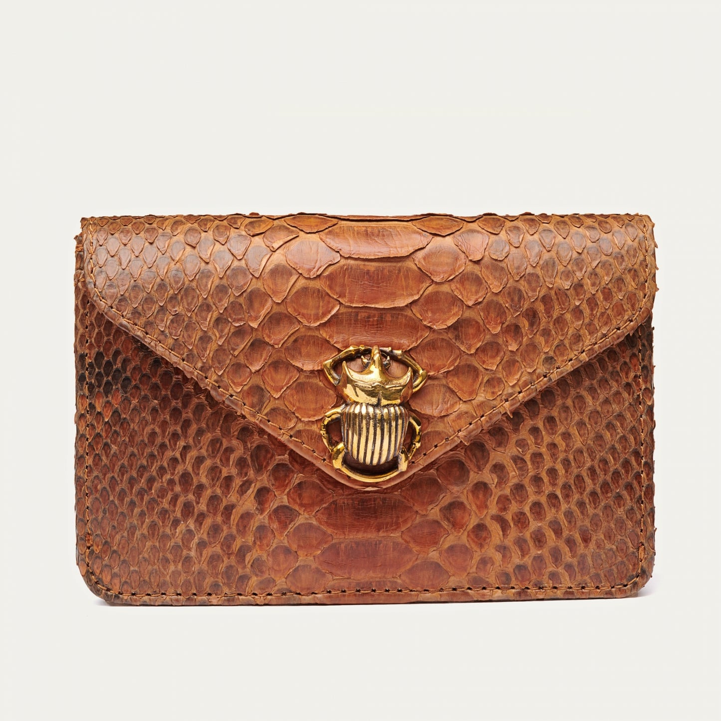 Porte Cartes Alex Python Moka - Claris Virot