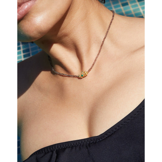 Collier Rakhi Yuvy 2 Malachite - Dorothée Sausset