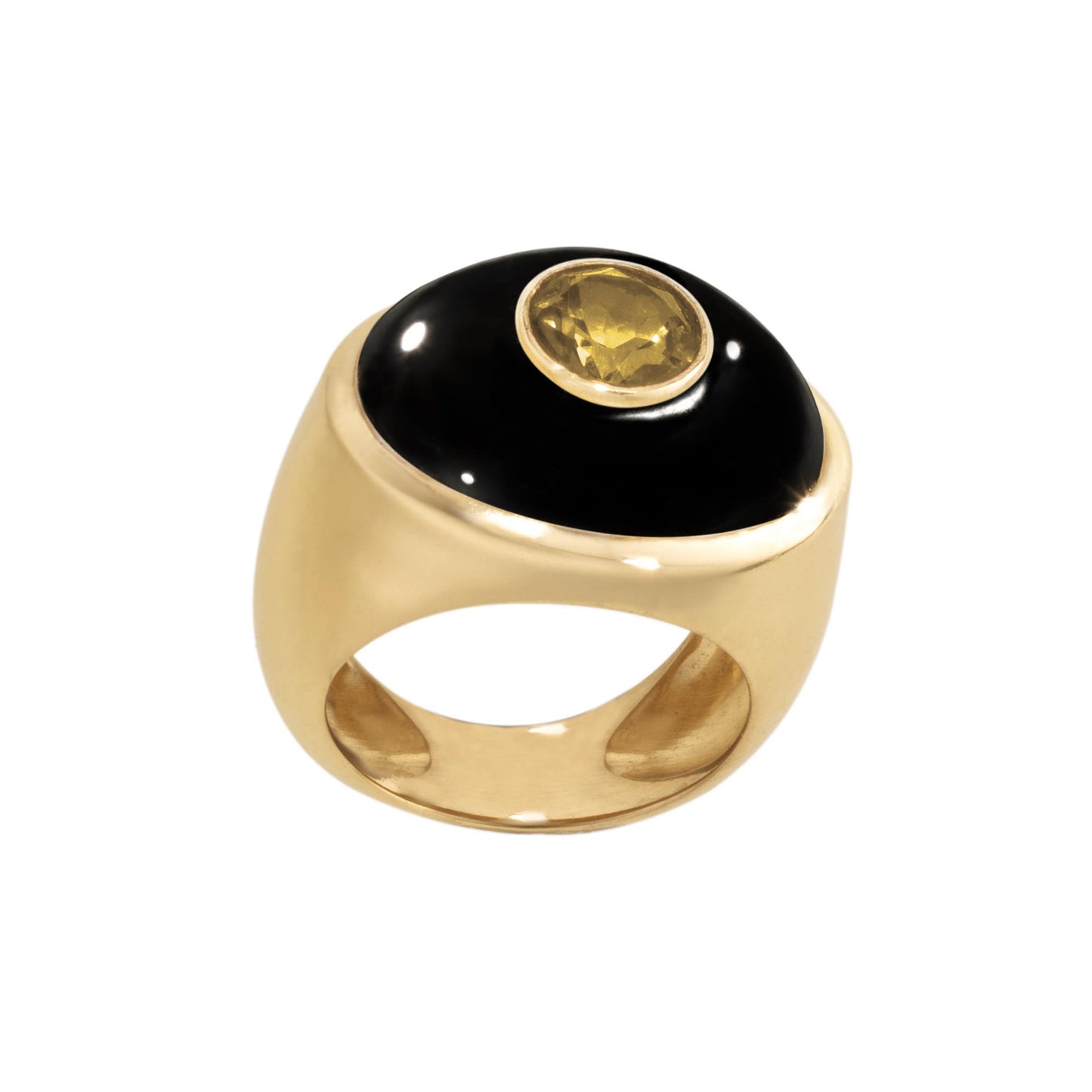 Bague Suzane 2 Black Onyx Citrine - Dorothée Sausset