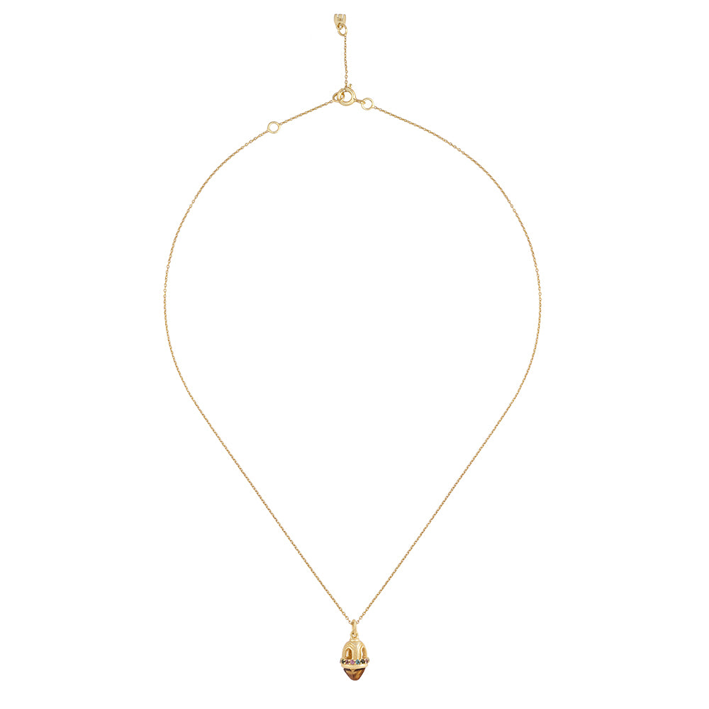 Collier Temple 1 Citrine - Dorothée Sausset