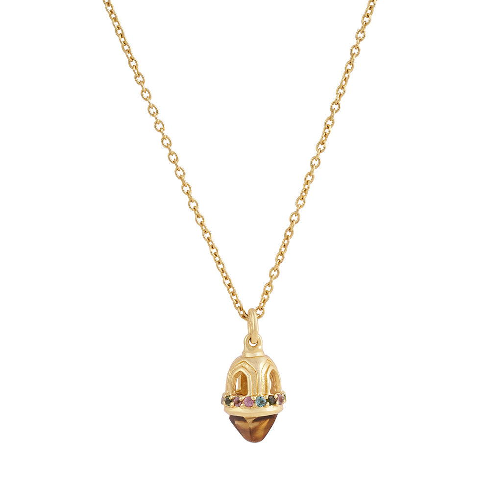Collier Temple 1 Citrine - Dorothée Sausset