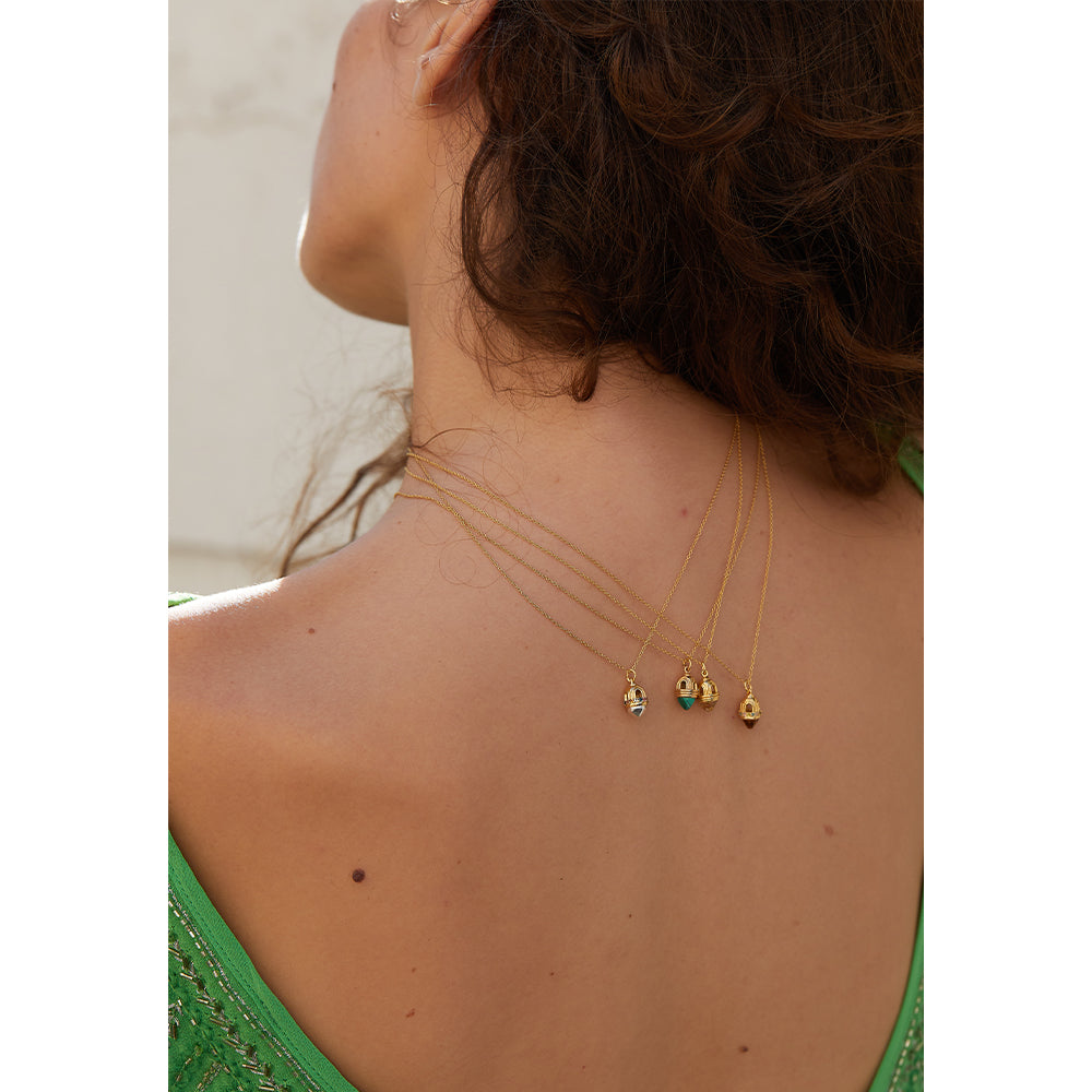 Collier Temple 1 Citrine - Dorothée Sausset