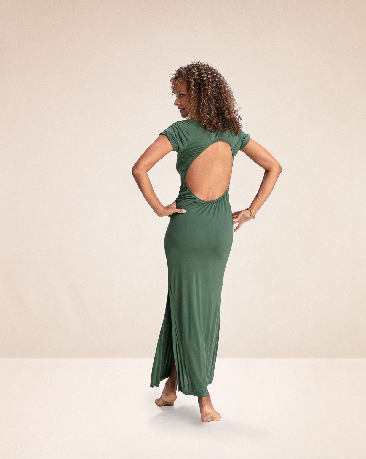 Robe Longue Leila Duck Green - Karma Koma