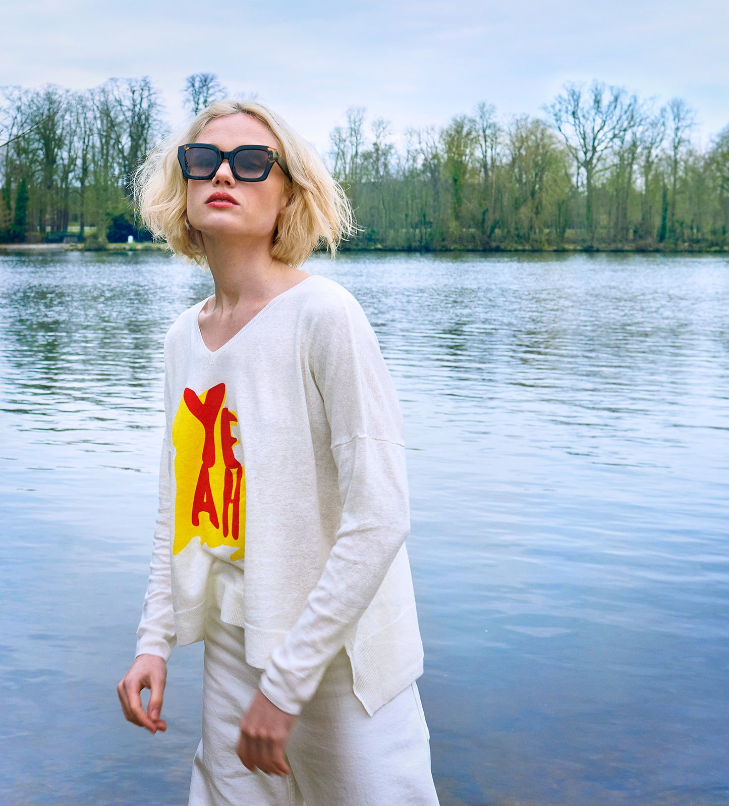 Pull YEAH blanc - Madluv