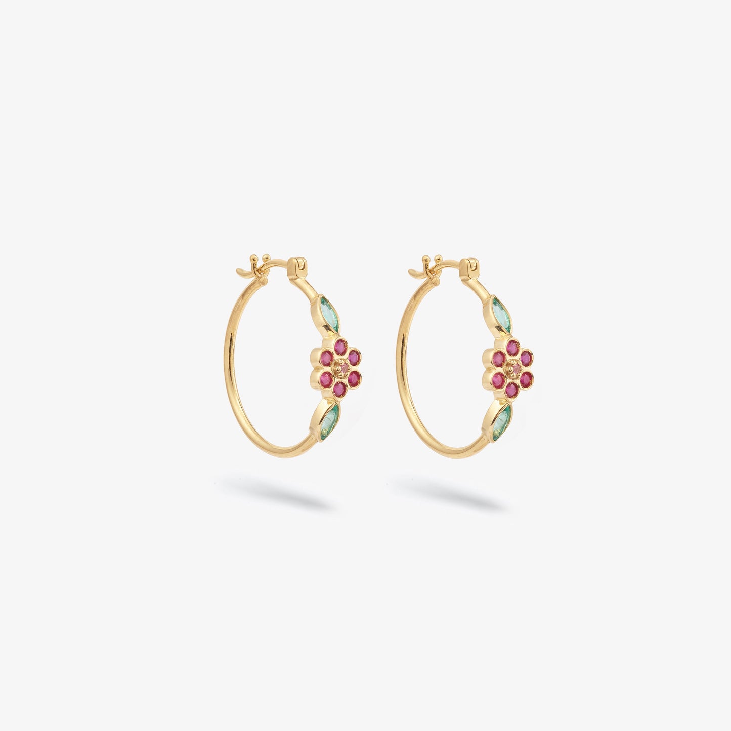 Boucles d’oreilles 3 Miniflower rouges - Sophie d’Agon