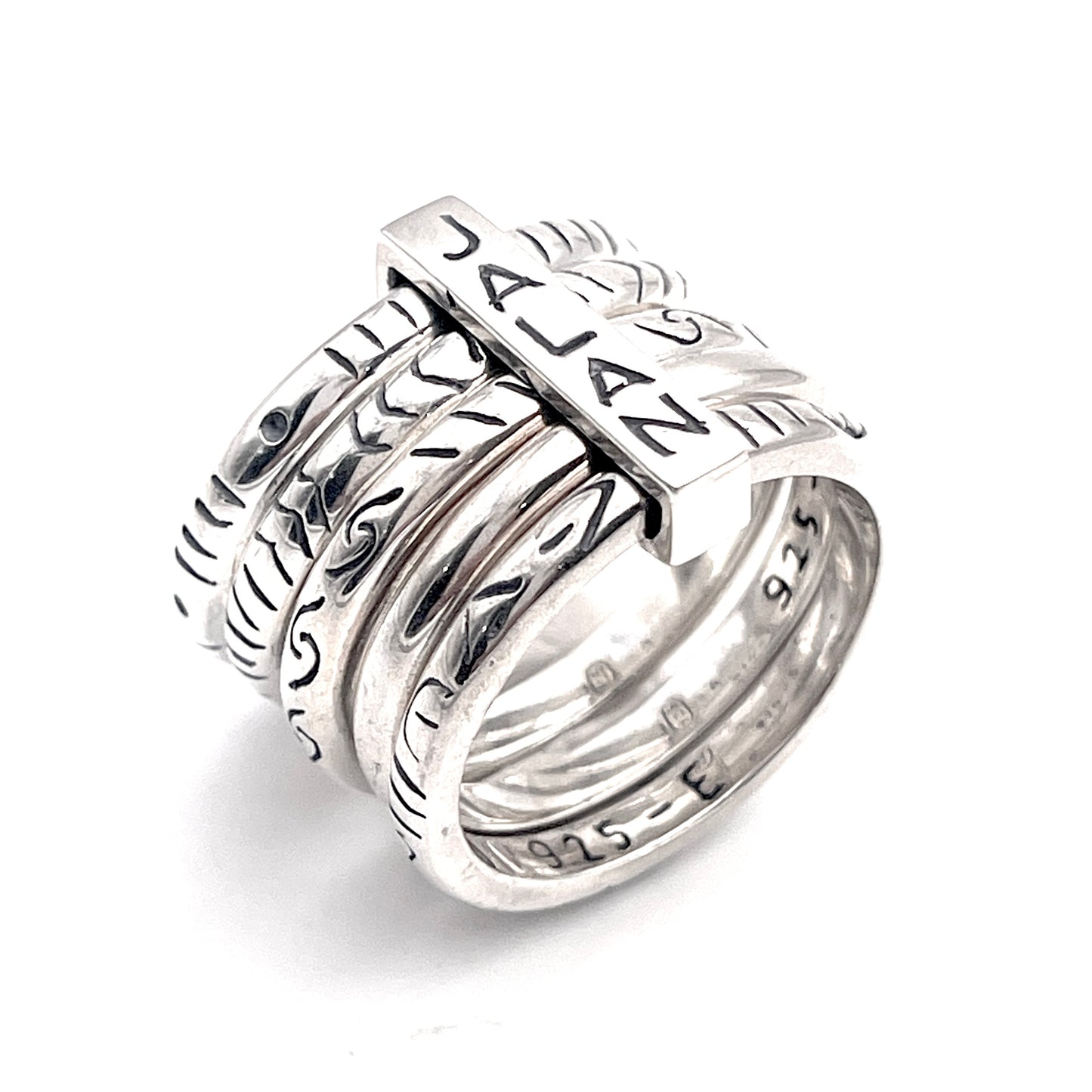 Bague Sommelier Argent 5 Rangs - Jalan Jalan