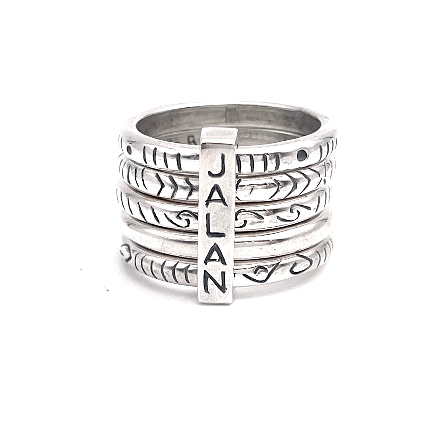 Bague Sommelier Argent 5 Rangs - Jalan Jalan