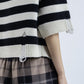 Cardigan Rayé Noir et Blanc - Phisique du Role