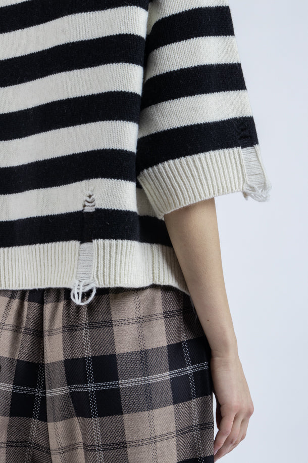 Cardigan Rayé Noir et Blanc - Phisique du Role