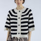 Cardigan Rayé Noir et Blanc - Phisique du Role