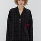 Veste Carreaux Boutons Double Poche Asymétrique - Phisique du Role