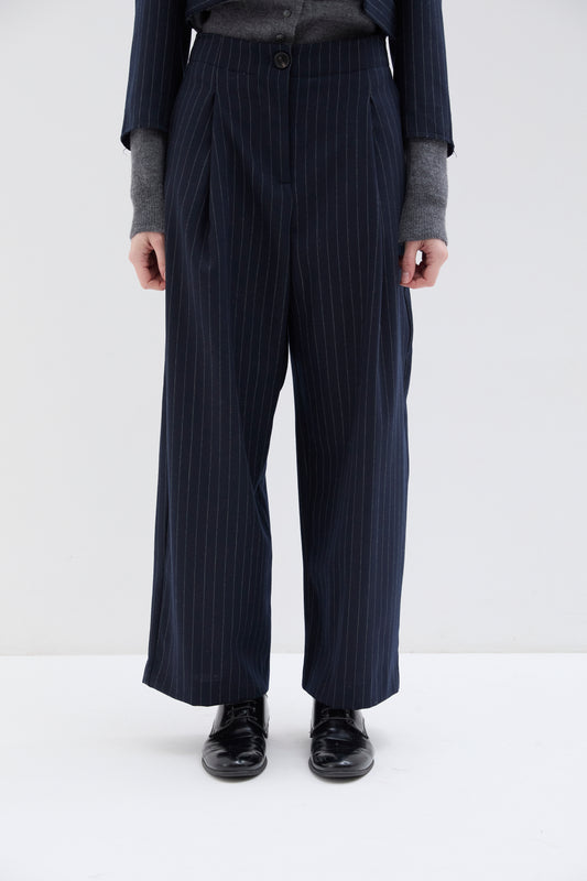 Pantalon Kyoto Fines Rayures Navy - Phisique du Role
