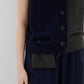 Cardigan Sans Manches Navy/Dark Green - Phisique du Role
