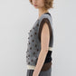 Pull Sans Manches Pois et Rayures Anthracite - Phisique du Role