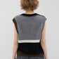 Pull Sans Manches Pois et Rayures Anthracite - Phisique du Role