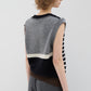 Pull Sans Manches Pois et Rayures Anthracite - Phisique du Role