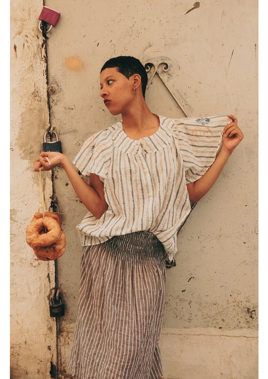 Chemisier Amazigh Tatoo White - Claramonte