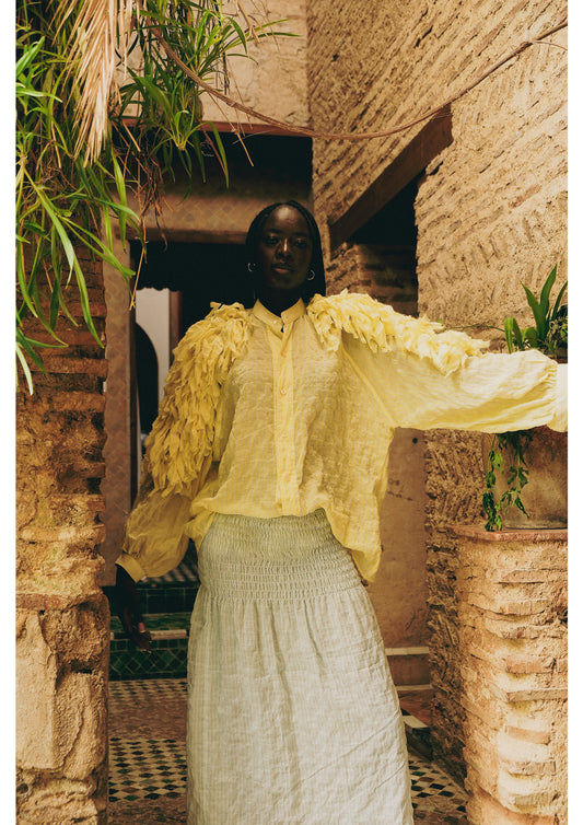 Chemise Birds Yellow - Claramonte