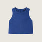 TOP PAMPA in textured blue Cyclade cotton