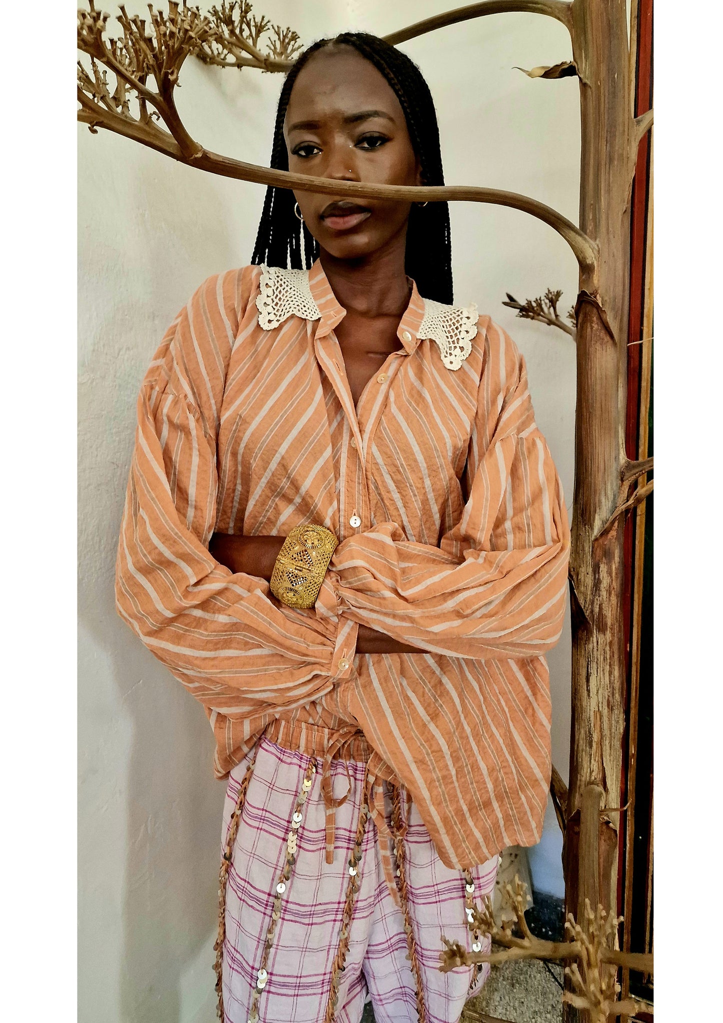 Chemise Delice Crochet Pink - Claramonte