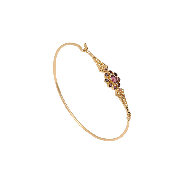 Bracelet Anne 2 Grenat rose - Dorothée Sausset