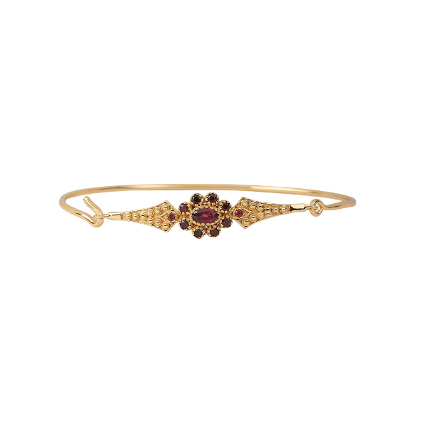 Bracelet Anne 2 Grenat rose - Dorothée Sausset