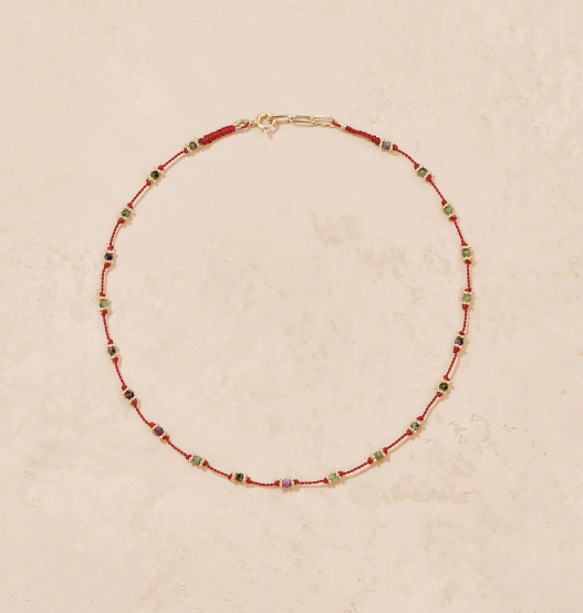 Collier Lotus Fil Rouge - Tityaravy