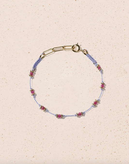 Bracelet Lotus Rubis Rose - Tityaravy