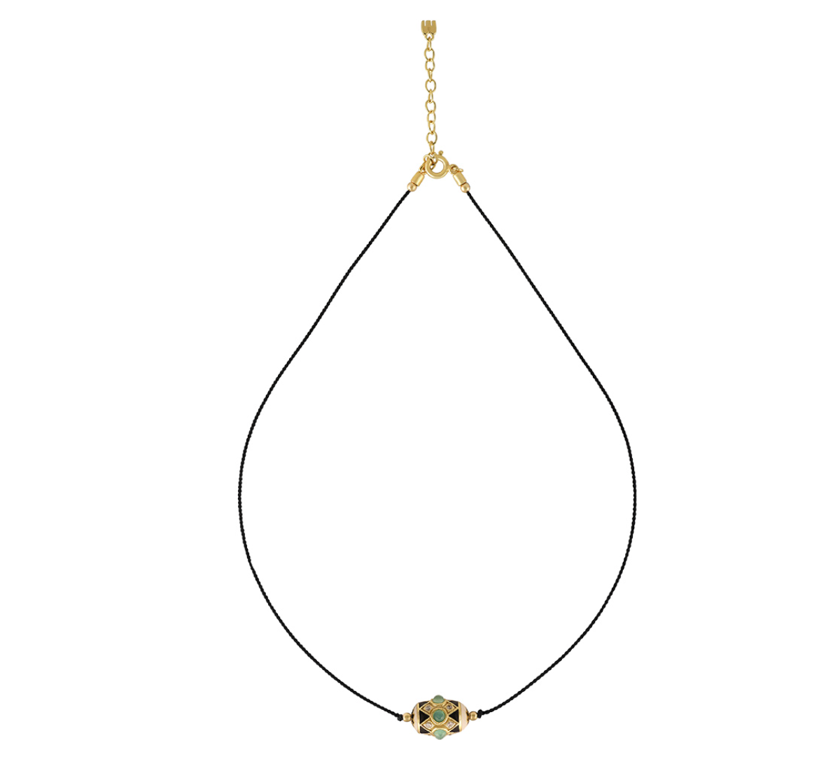 Collier Havana Fil Noir - Dorothée Sausset