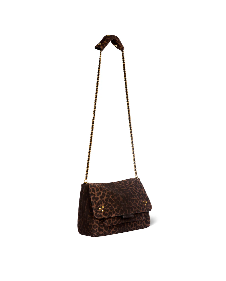 Sac Lulu M Croûte Velours Léopard Naturel - Jérôme Dreyfuss