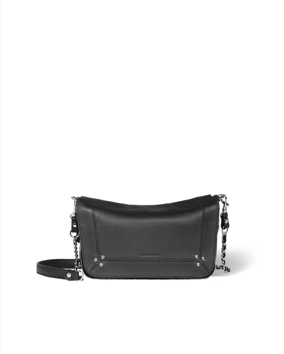 Sac Bobi S Agneau Noir Silver - Jérôme Dreyfuss