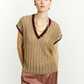 Tricot Anhui Lurex Multirayures Rose - Momoni