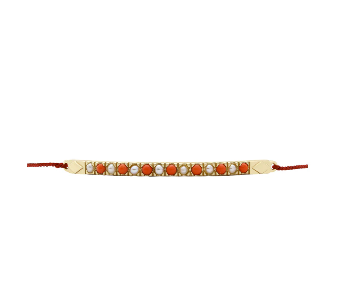 Bracelet Raki Baguette Corail - Dorothée Sausset