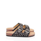 Sandales Odette Python Noir Argent - Claris Virot