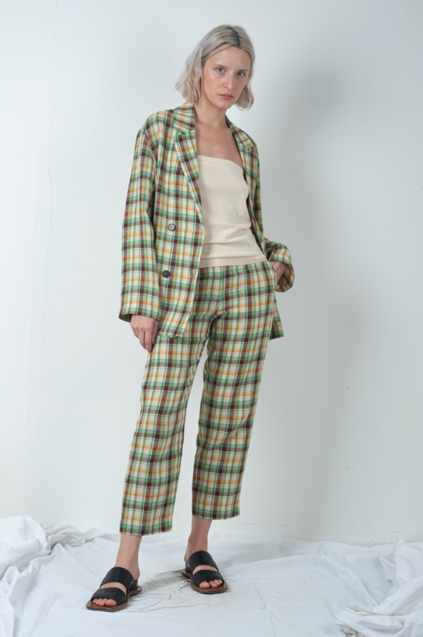 Veste à Carreaux Multicolore Lin - Phisique du Role