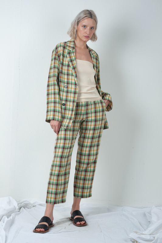 Veste à Carreaux Multicolore Lin - Phisique du Role