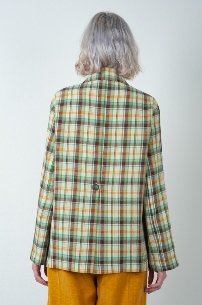 Veste à Carreaux Multicolore Lin - Phisique du Role