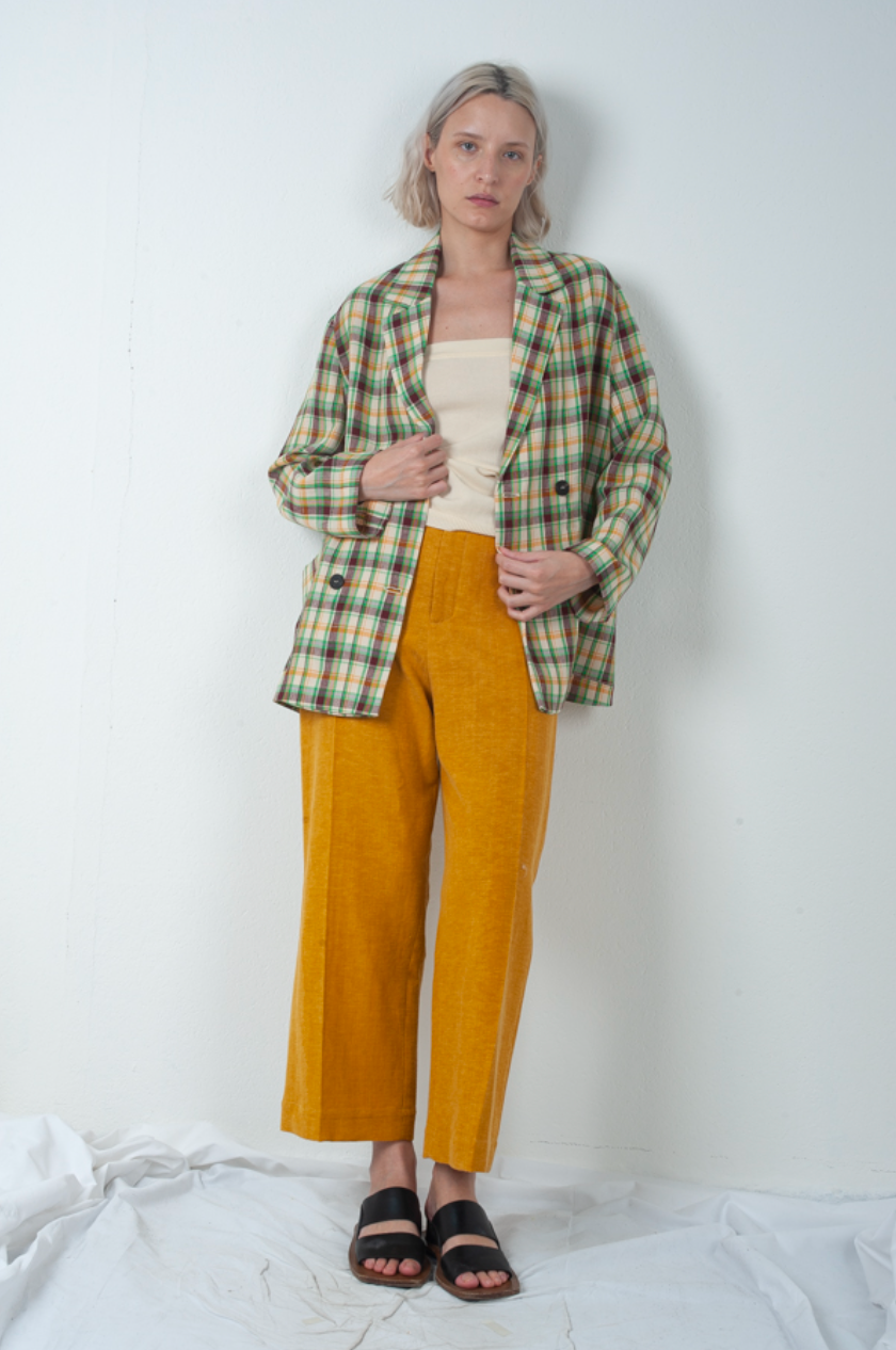 Veste à Carreaux Multicolore Lin - Phisique du Role